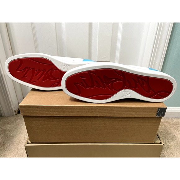 Christian Louboutin SH Louis sneakers white blue aqua turquoise 41 8 trainer main image 6